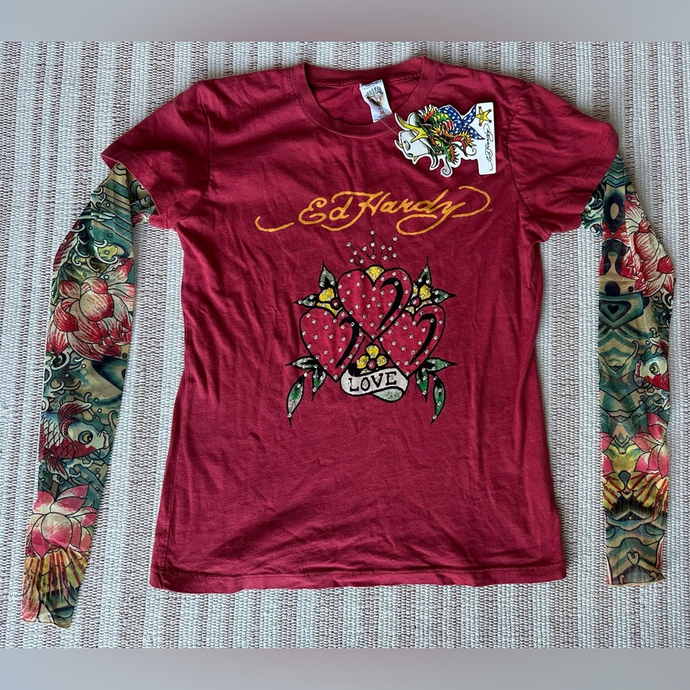 *SOLD* Ed Hardy shirt with sleeves